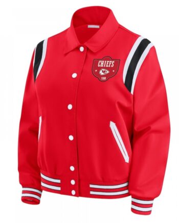 Kansas City Chiefs Lightweight Red Varsity Satin Jacket