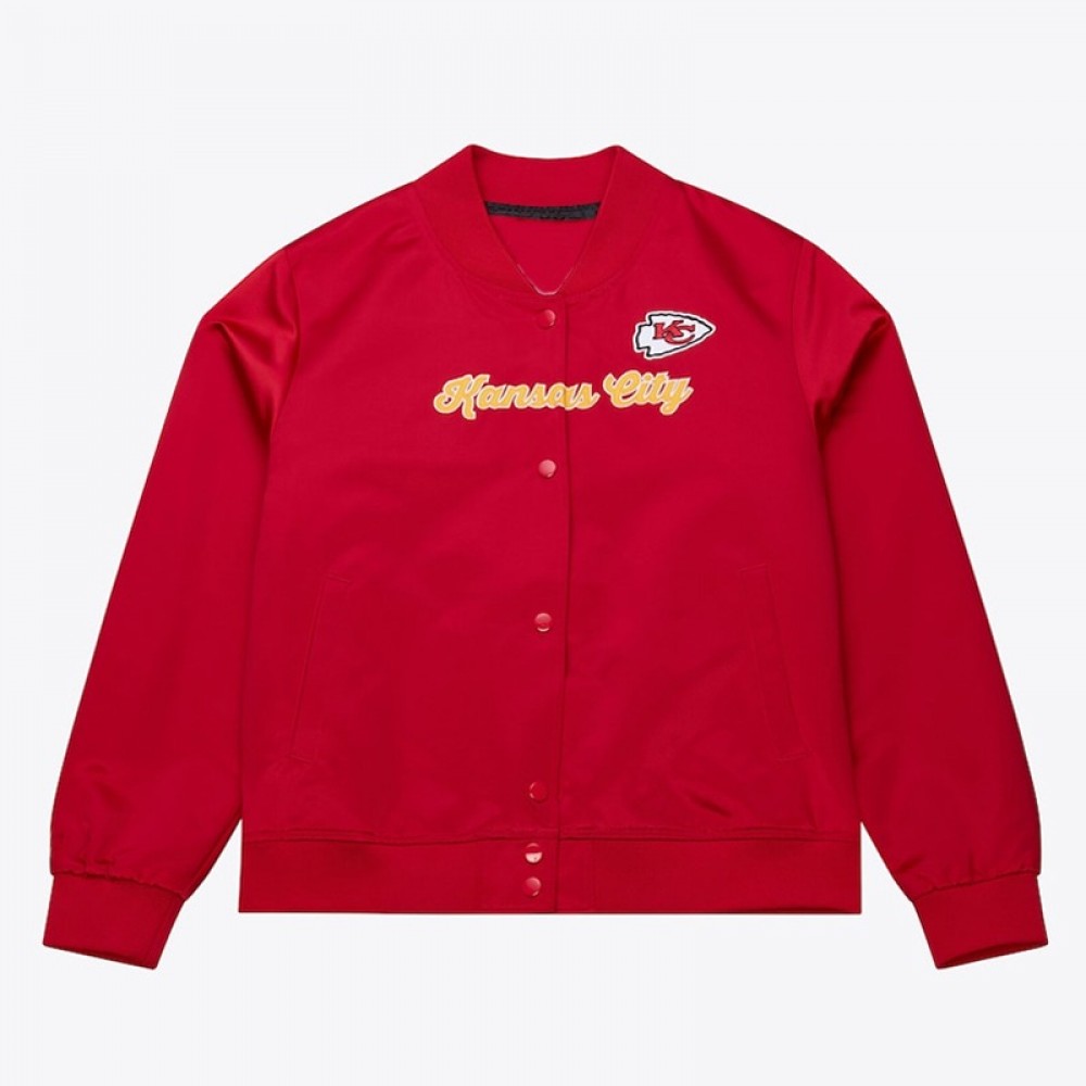 Kansas City Chiefs Red Vintage Full-Snap Satin Jacket