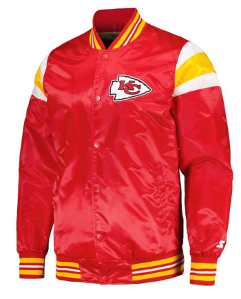Kansas City Chiefs Red and Gold Varsity Satin Jacket
