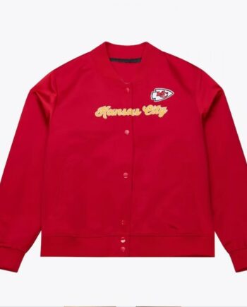 Kansas City Chiefs Throwback Graphics Red Satin Jacket