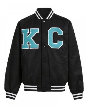 Kansas City Current Black Varsity Satin Jacket