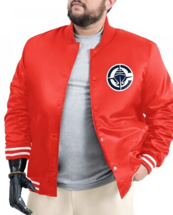 LA Clippers Adaptive Bold Logo Varsity Satin Jacket