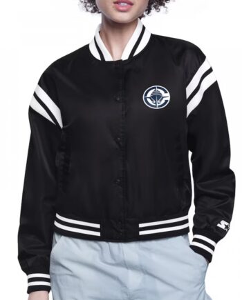 LA Clippers Printed Logo Varsity Satin Jacket