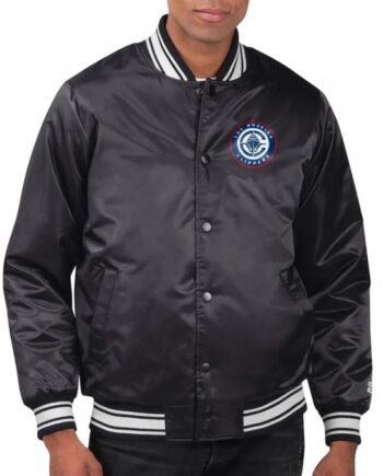 LA Clippers Printed Team Varsity Satin Jacket