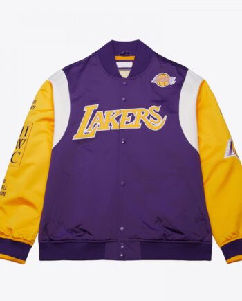 LA Lakers Team Origins Purple Satin Jacket