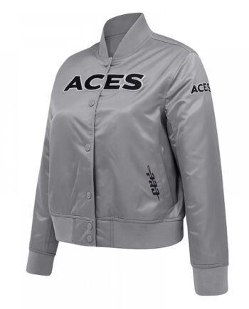 Las Vegas Aces Grey Satin Jacket