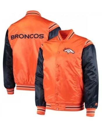 Starter Broncos Satin Varsity Jacket