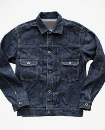 Men’s Buttoned Japanese Blue Jean Jacket