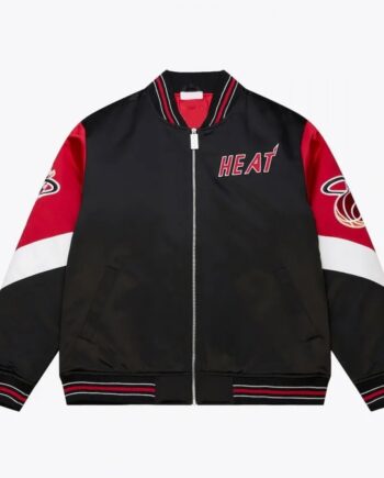 Miami Heat Throw It Back Heavyweight Satin Jacket