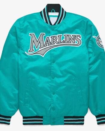 Miami Marlins Classic Teal Satin Jacket