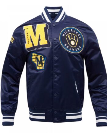 Milwaukee Brewers Mashup Classic Rib Satin Jacket