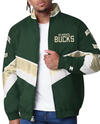 Milwaukee Bucks Captain Hunter Green Varsity Satin Jacket