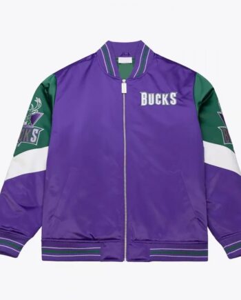 Milwaukee Bucks Throw It Back Heavyweight Satin Jacket