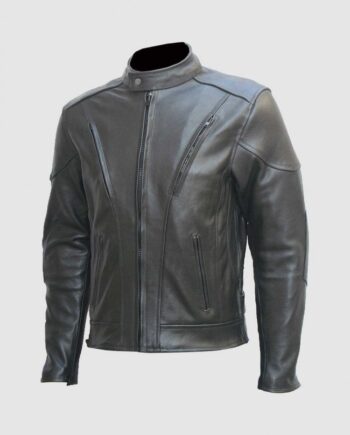 Motorcycle Black Leather Jacket