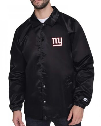 NY Giants Retro Logo Coaches Jacket