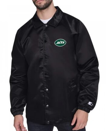 NY Jets Retro Logo Coaches Jacket