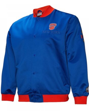 NY Knicks OG 3.0 Lightweight Blue Satin Jacket