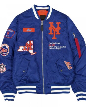 NY Mets Full-Zip Royal Bomber Jacket | Best Deal
