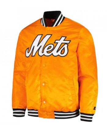 NY Mets Orange Varsity Jacket