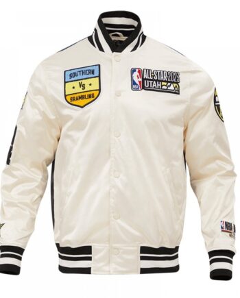 All Star 2023 Rib White Satin Jacket