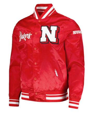 Nebraska Huskers Classic Scarlet Satin Jacket