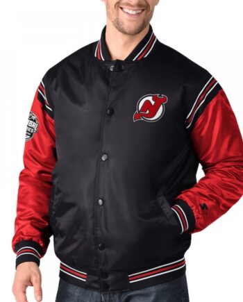 New Jersey Devils 2024 Global Series Varsity Satin Jacket