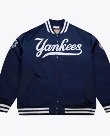 New York Yankees 2000 Full-Snap Satin Navy Jacket