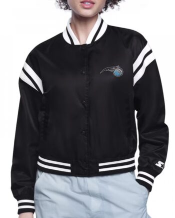 Orlando Magic Printed Logo Varsity Satin Jacket