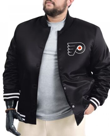 Philadelphia Flyers Adaptive Bold Logo Varsity Satin Jacket