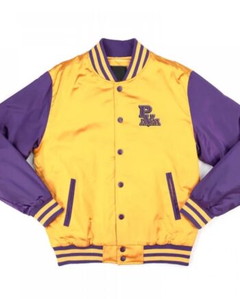 Prairie View A&M Gold and Purple Baseball Jacket