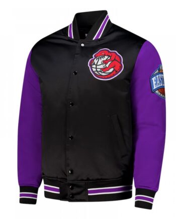 Primetime Toronto Raptors Black and Purple Jacket
