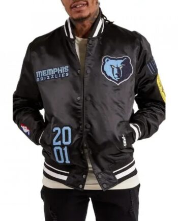 Memphis Grizzlies Satin Varsity Jacket