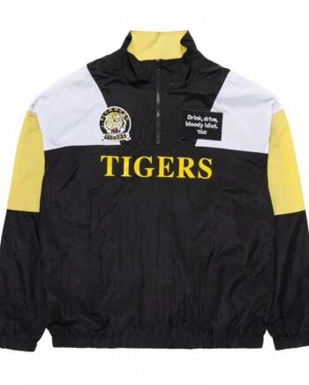 Richmond Tigers Black Throwback Windbreaker Pullover Jacket