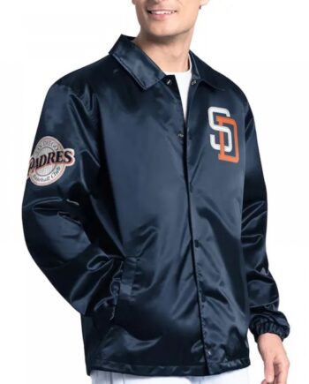 San Diego Padres Point Man Coaches Navy Jacket