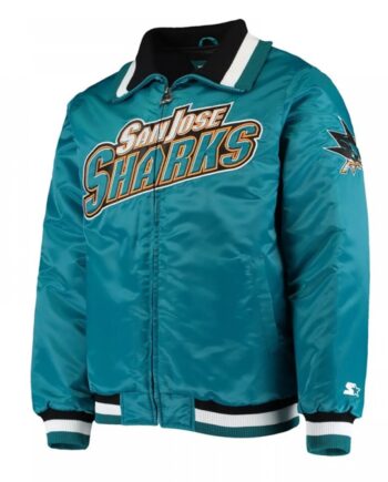 San Jose Sharks The Captain II Varsity Satin Jacket