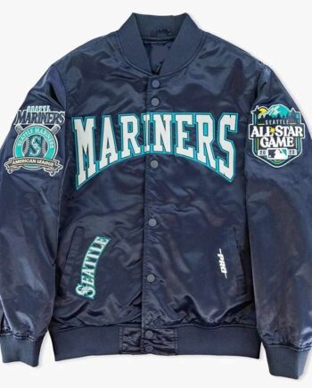 Seattle Mariners Crest Satin Jacket