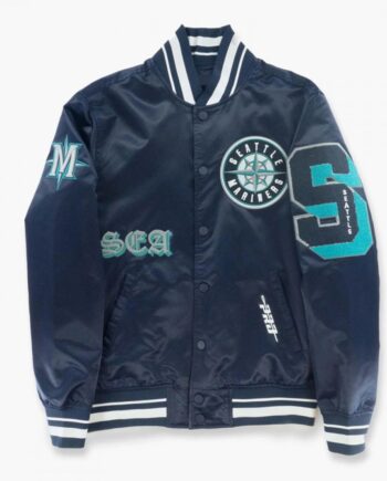 Seattle Mariners Olde Time Navy Satin Jacket