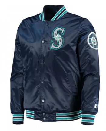 Seattle Mariners The Diamond Navy Satin Jacket