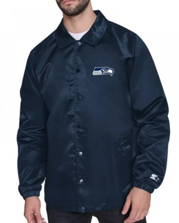Seattle Seahawks Retro Logo Coaches Jacket