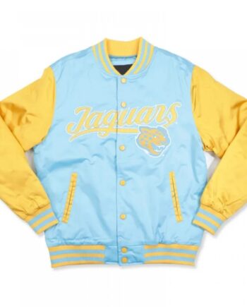 Southern University Columbia Blue and Gold Baseball Jacket