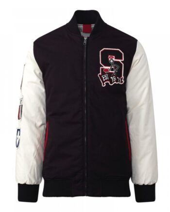 St Kilda Saints Collegiate Black and White Varsity Jacket