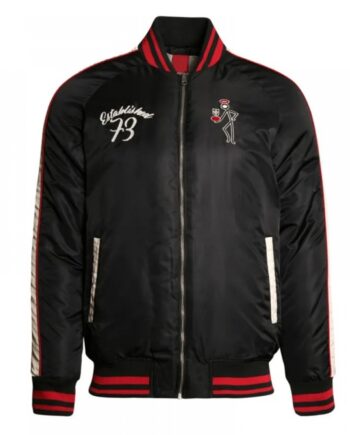 St Kilda Saints Vintage Black Bomber Full-Zip Jacket