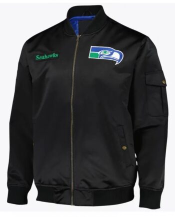 Team Leader Seattle Seahawks Bomber Satin Jacket