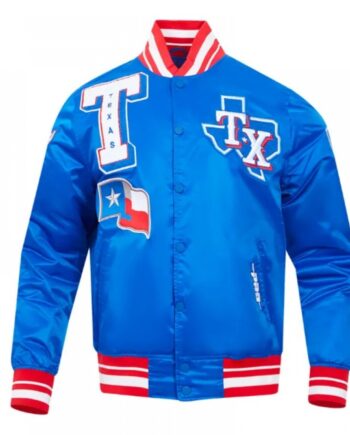 Texas Rangers Mashup Classic Rib Satin Jacket