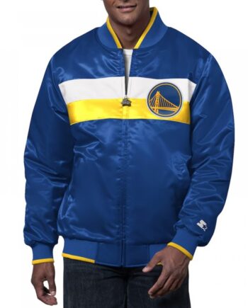 The Ambassador Golden State Warriors Varsity Satin Jacket