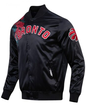 Toronto Raptors Roses Satin Full-Snap Jacket