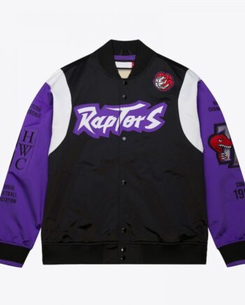 Toronto Raptors Team Origins Black Satin Jacket