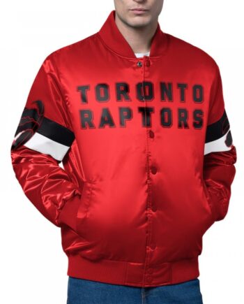 Toronto Raptors Triple Option Varsity Satin Jacket