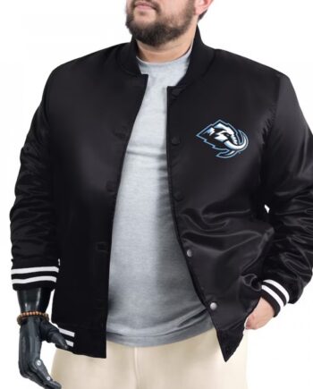 Utah Mammoth Adaptive Bold Logo Varsity Satin Jacket