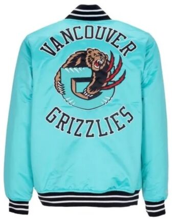 Vancouver Grizzlies Heavyweight Aqua Satin Jacket